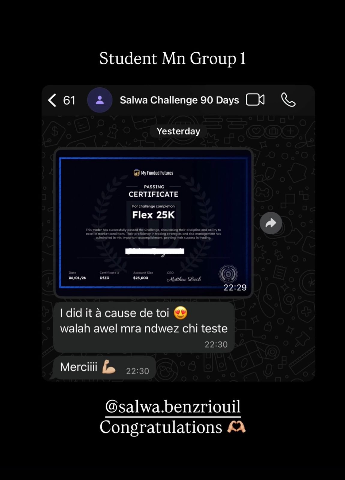 Salwa — My Funded Futures 25K ✅