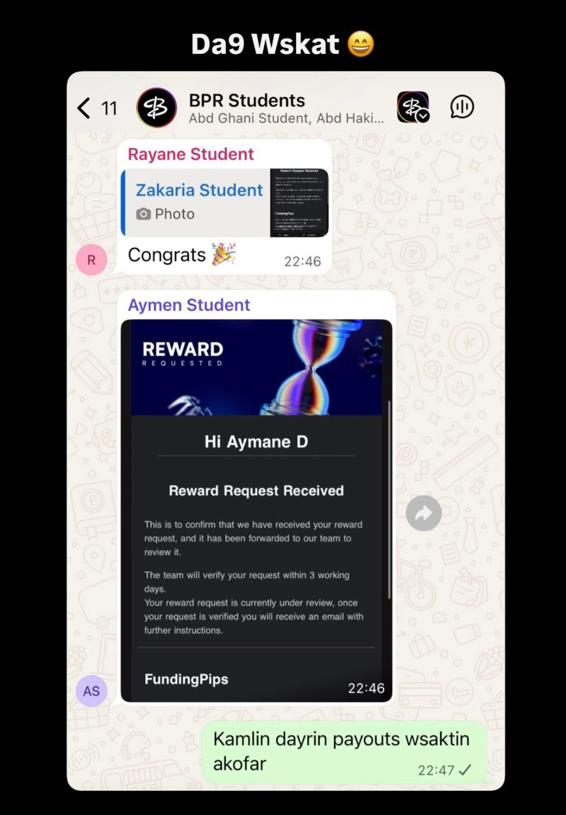 Payouts FundingPips — Aymen & Zakaria طلاب BPR