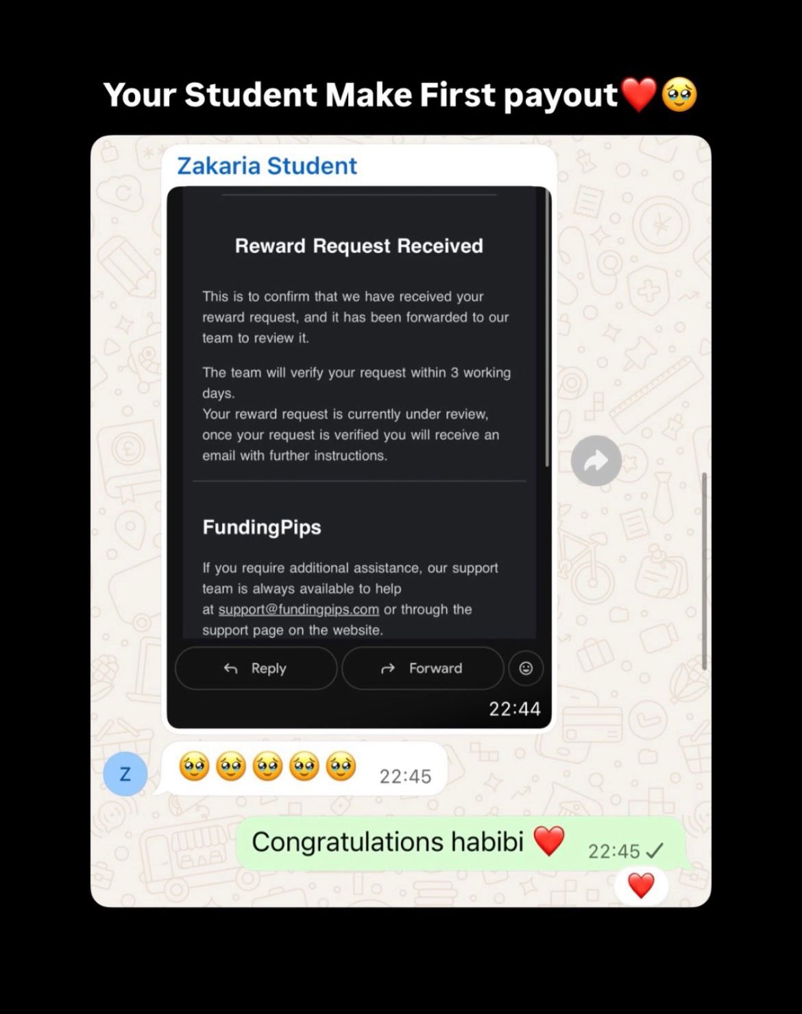 First Payout FundingPips — Zakaria طالب BPR